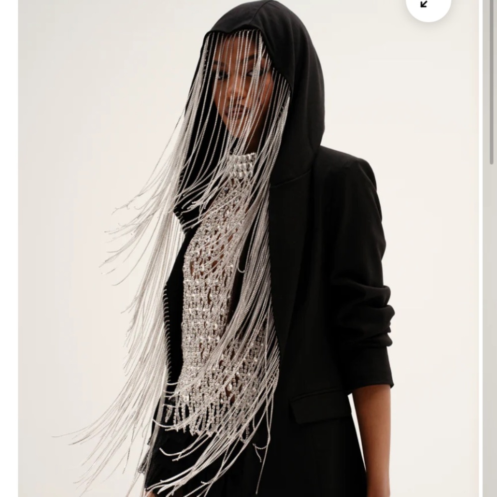 DRIPPY RHINESTONE FRINGE BLAZER Cowboy